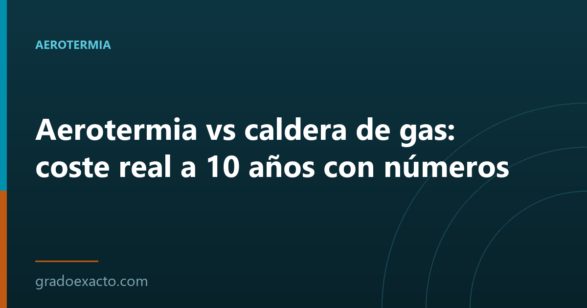 Aerotermia vs caldera de gas: coste real a 10 años con números