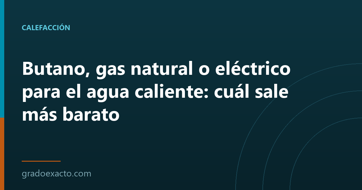 Butano, gas natural o eléctrico para el agua caliente: cuál sale más barato