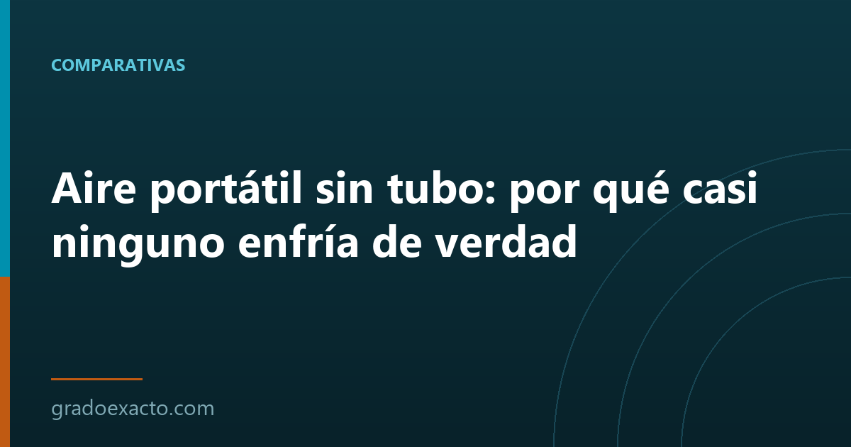 Aire portátil sin tubo: por qué casi ninguno enfría de verdad