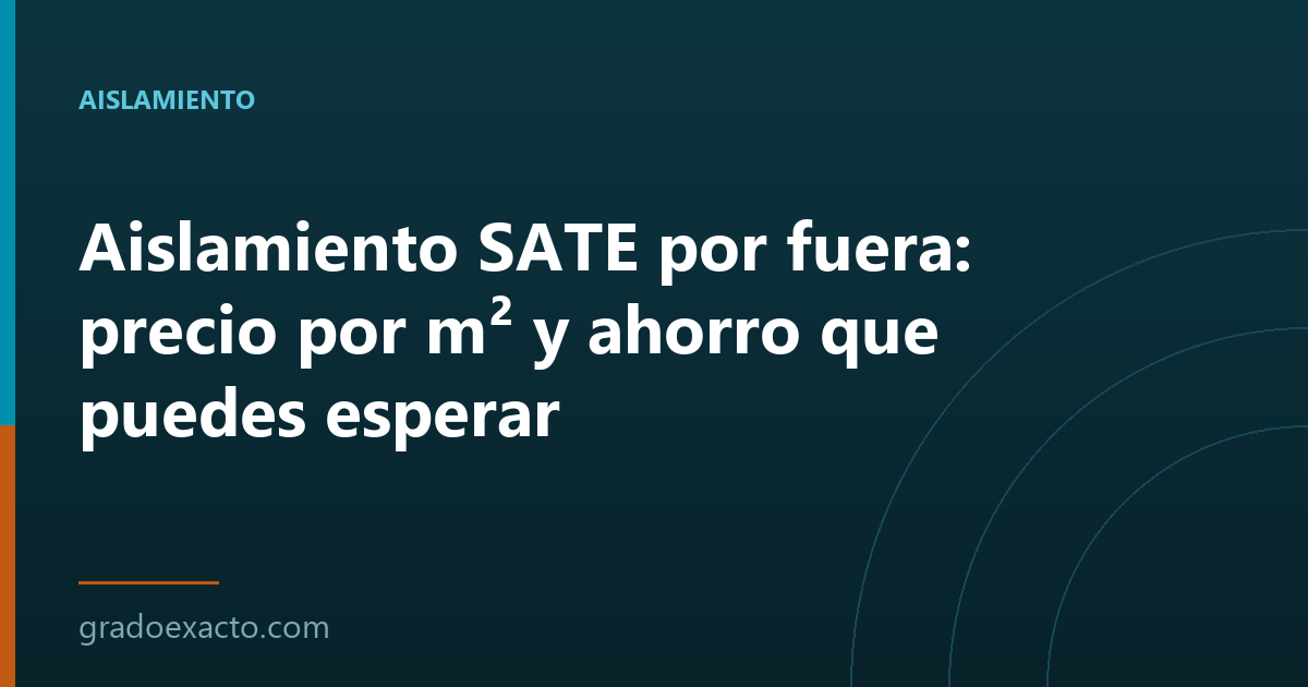 Aislamiento SATE por fuera: precio por m² y ahorro que puedes esperar