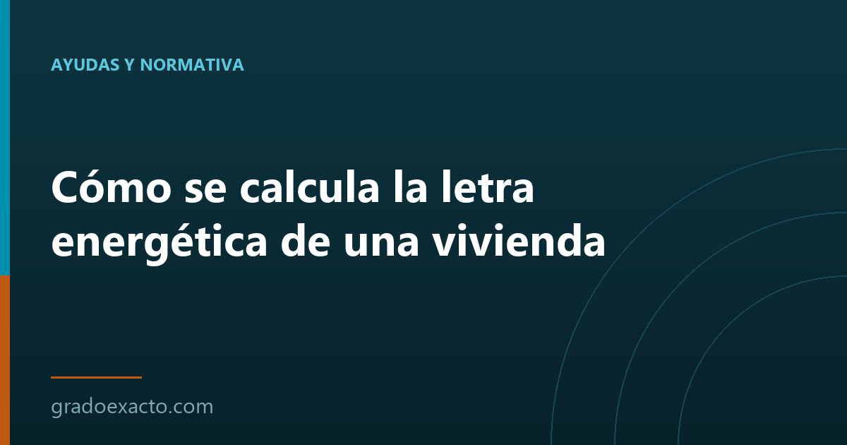 Cómo se calcula la letra energética de una vivienda