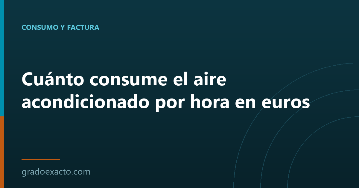 Cuánto consume el aire acondicionado por hora en euros