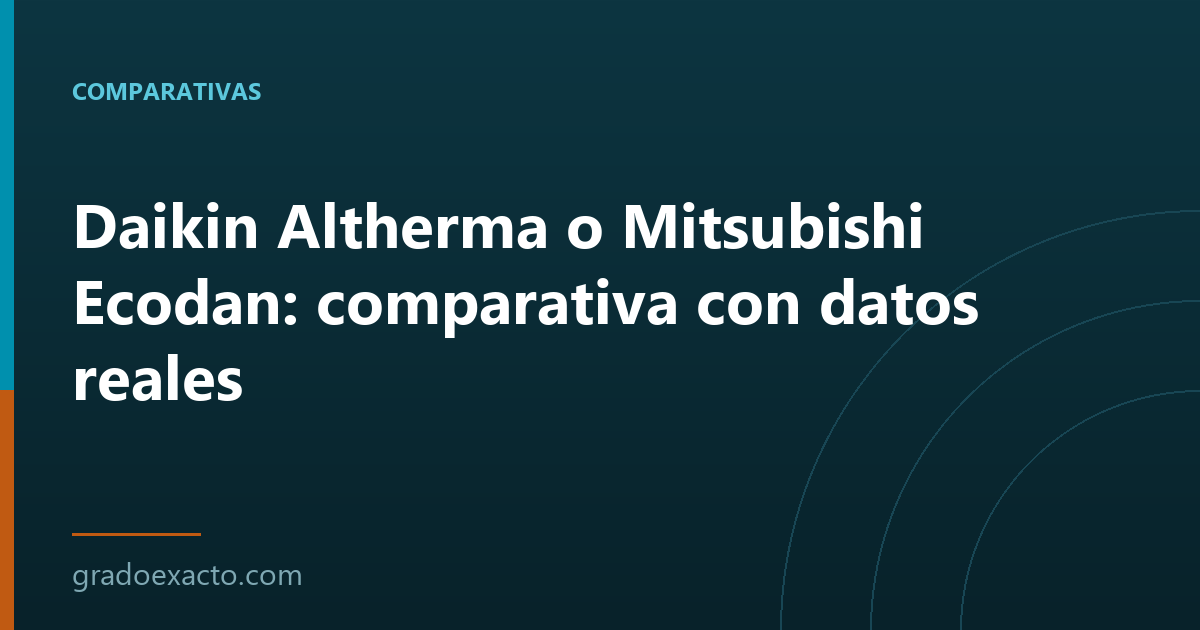 Daikin Altherma o Mitsubishi Ecodan: comparativa con datos reales