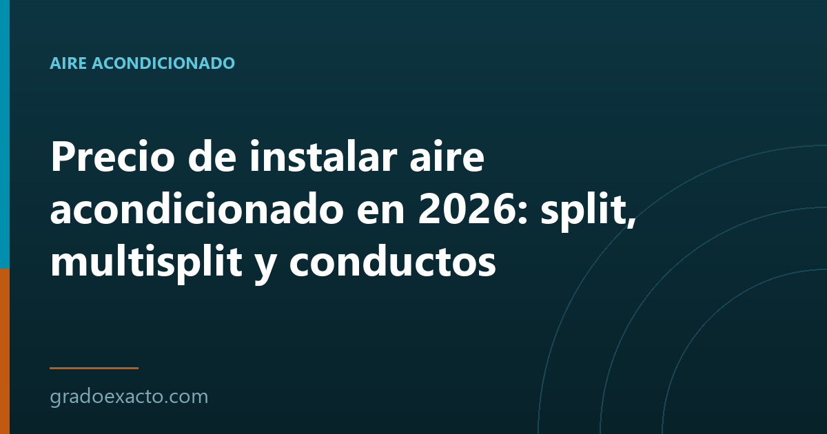 Precio de instalar aire acondicionado en 2026: split, multisplit y conductos