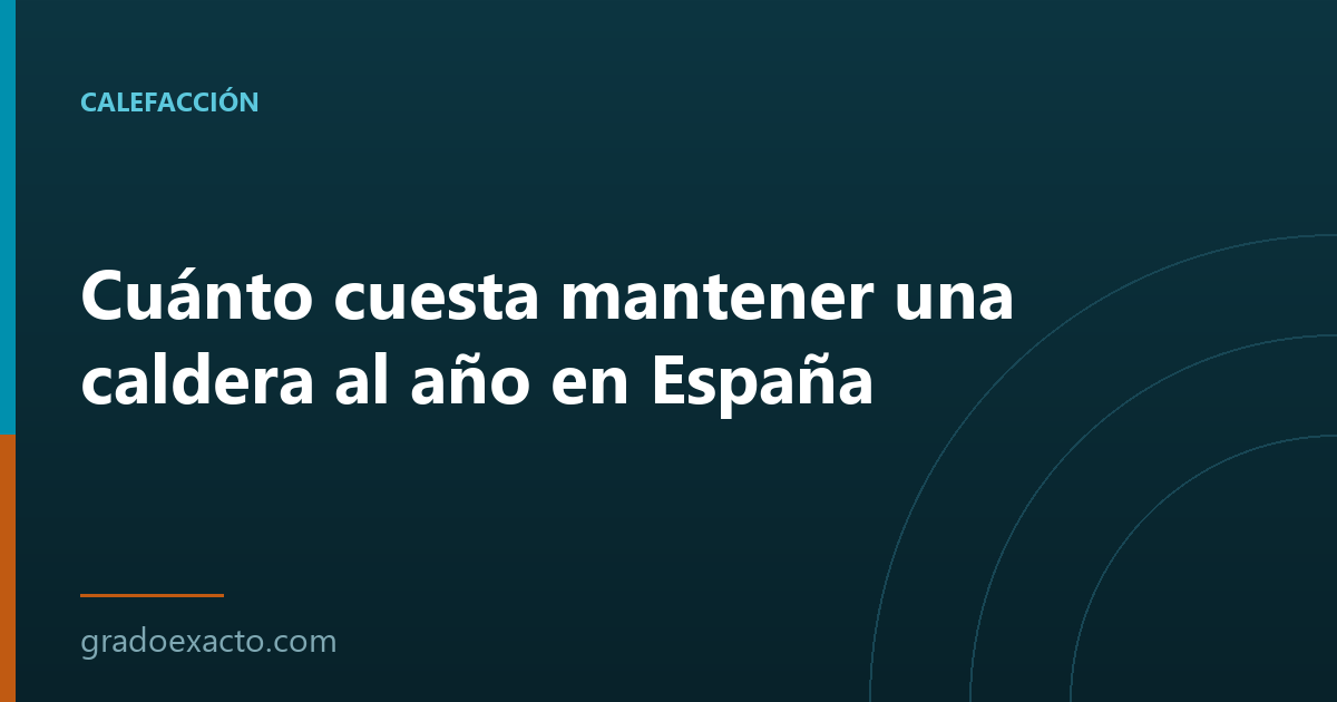 Cuánto cuesta mantener una caldera al año en España